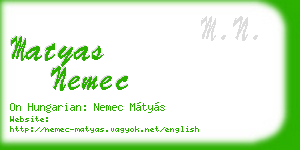 matyas nemec business card
